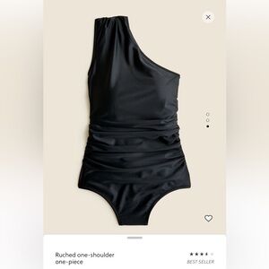 Jcrew Ruched One shoulder one piece